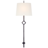 Cranston Wandlamp Groot – Aged Iron With Linen Shade