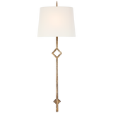 Cranston Wandlamp Groot – Gildilded Iron With Linen Shade