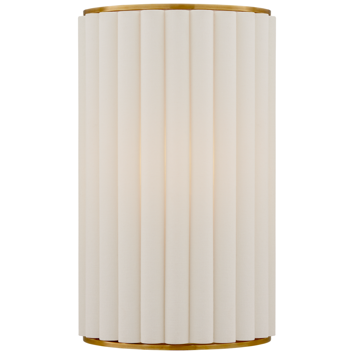 Palati Vägglampa Small – Hand-Rubbed Antique Brass With Linen Shade