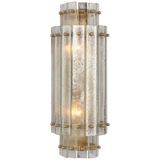 Cadence Small – Hand-Rubbed Antique Brass With Antique Mirror -seinävalaisin