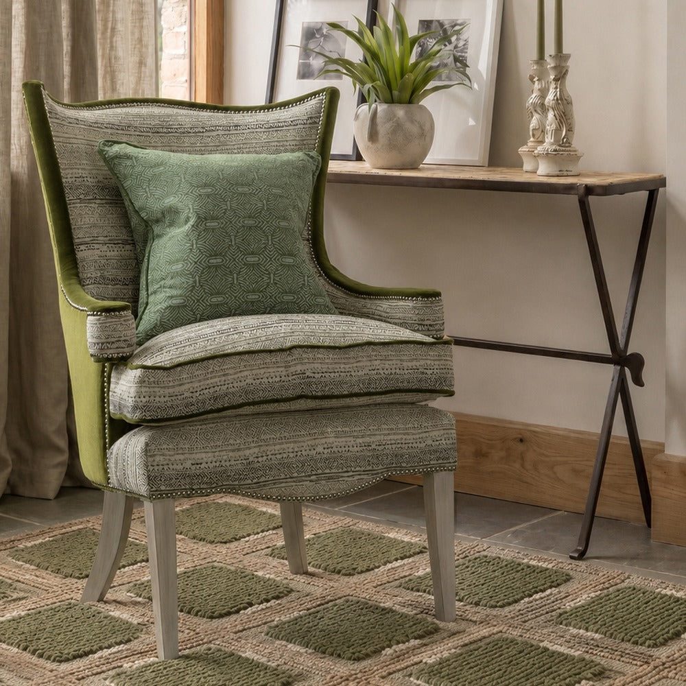 Sabil Sage vloerkleed van William Yeoward in een interieur