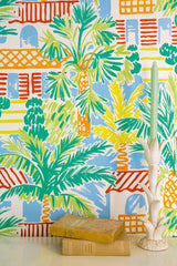 Saint Trop room setting — Pierre Frey wallpaper