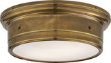 Siena Large — Visual Comfort for Visual Comfort & Co. — Hand-Rubbed Antique Brass with White Glass -plafondi