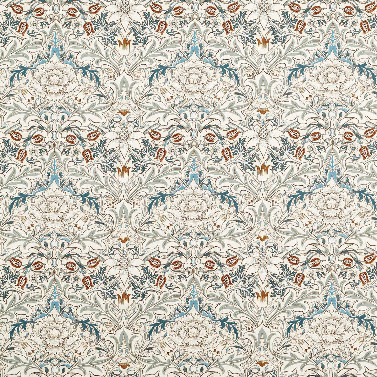 Simply Severn Wide Width Tygprov — Morris & Co Sage Leaf/Tan