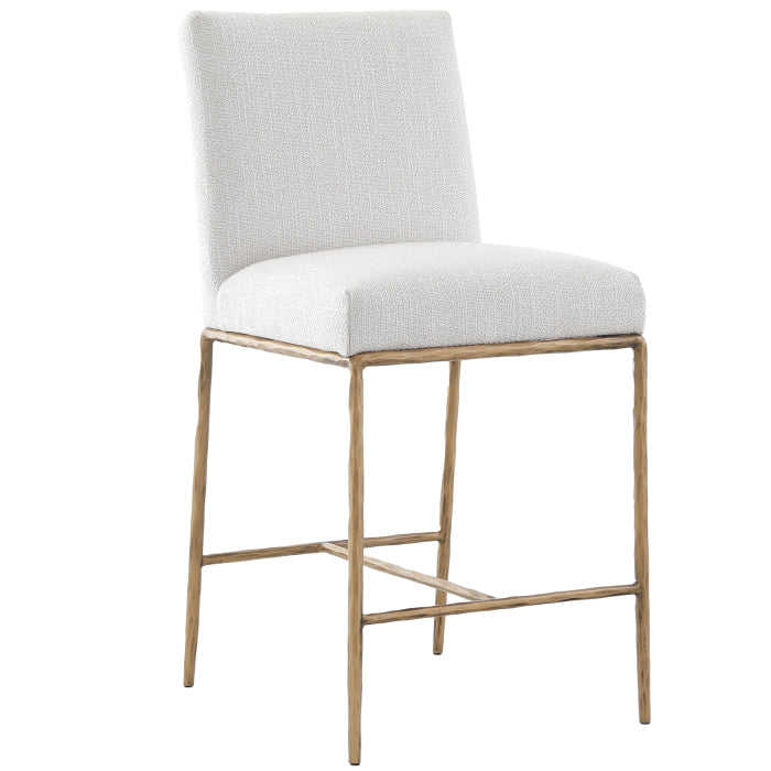 Sloane bar stool in patinated brass — Keiichi