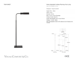 Studio Adjustable Cordless Pharmacy Floor Lamp dimension drawing