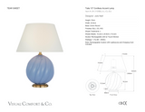 Talia 13" Cordless Tischleuchte — Julie Neill for Visual Comfort & Co. Maßskizze