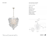 Talia Grande Entry Kronleuchter — Julie Neill for Visual Comfort & Co. Maßskizze