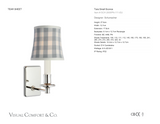 Tara Small Wandlamp — Schumacher for Visual Comfort & Co. maatschets