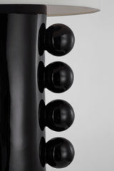 Tiglia Tall Bordslampa — Kelly Wearstler for Visual Comfort & Co. — Black with Linen Shade detaljbild
