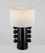 Tiglia Tall Bordslampa — Kelly Wearstler for Visual Comfort & Co. — Black with Linen Shade detaljbild