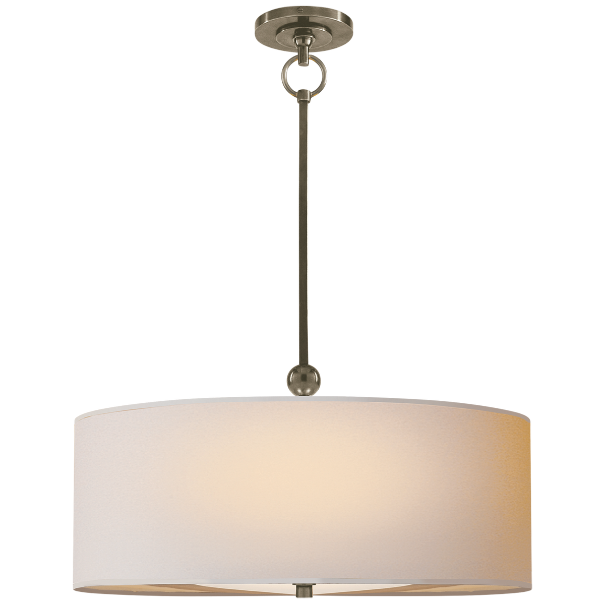 Reed Ceiling Light – Antique Nickel With Natural Paper Shade