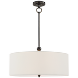 Reed Ceiling Light – Bronze With Linen Shade