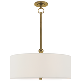 Reed Ceiling Light – Hand-Rubbed Antique Brass With Linen Shade