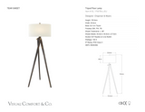 Tripod Vloerlamp — Chapman & Myers for Visual Comfort & Co. maatschets