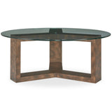 Ignis Round Coffee Table in Glass