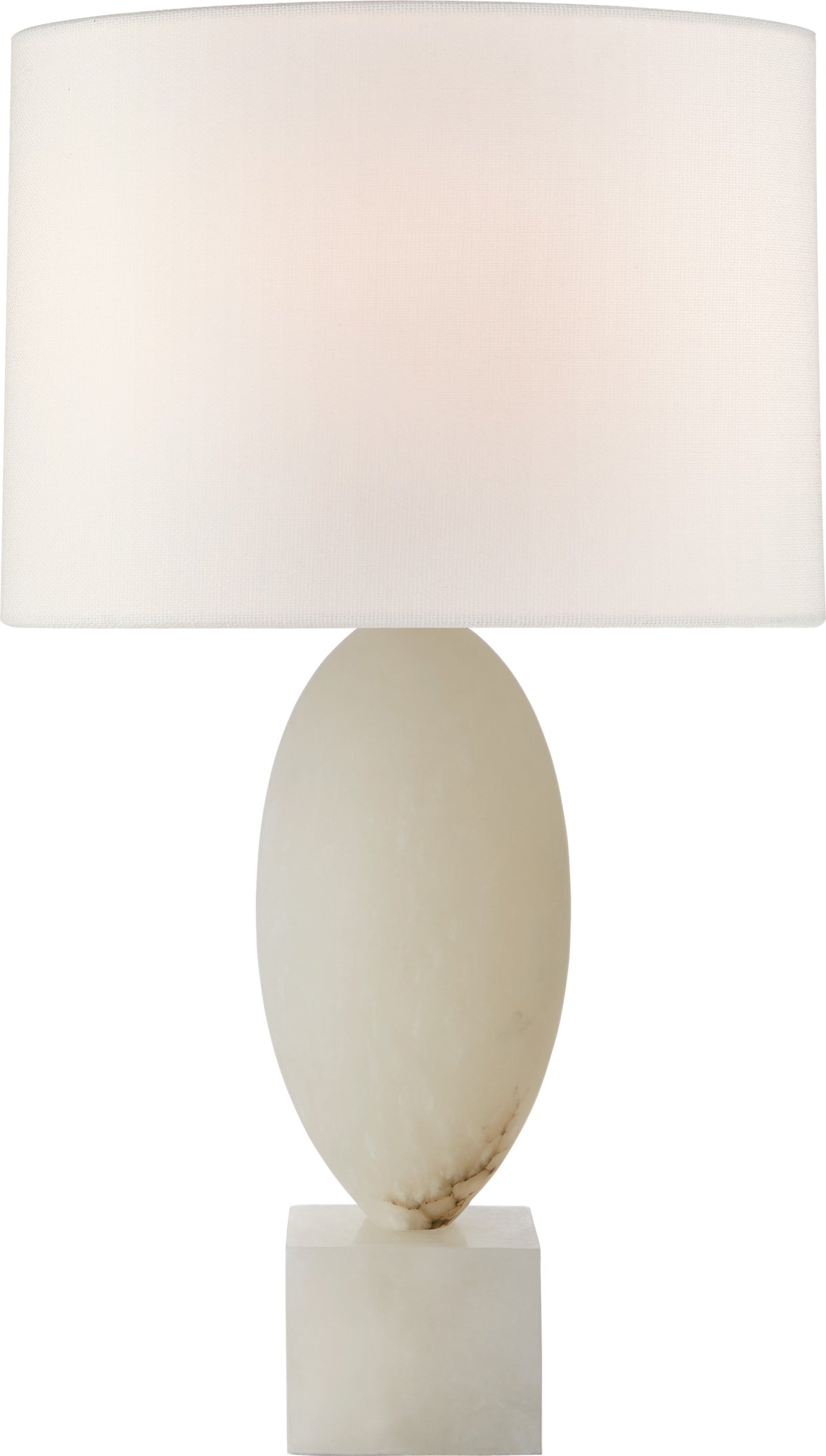 Versa Large -pöytävalaisin — Julie Neill for Visual Comfort & Co. — Alabaster with Linen Shade
