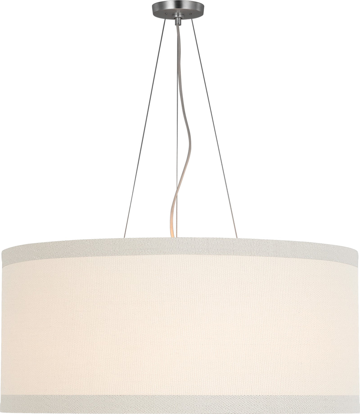 Walker Large Plafondlamp — kate spade new york for Visual Comfort & Co. — Burnished Silver Leaf with Cream Linen Shade