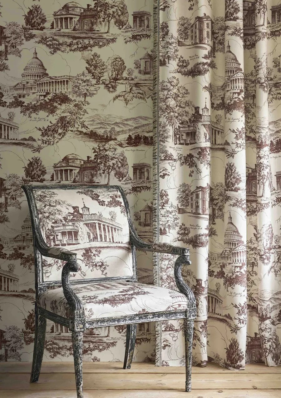 Washington Toile Library — Lewis & Wood stof