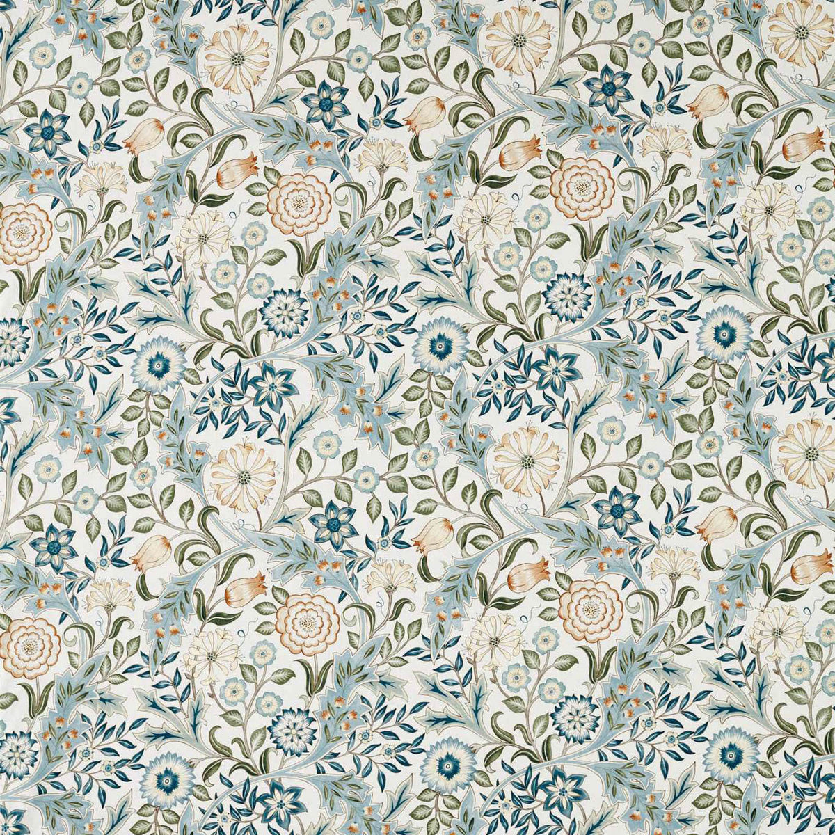 Wilhelmina Wide Width Stofstaal — Morris & Co Soft Blue/Peach