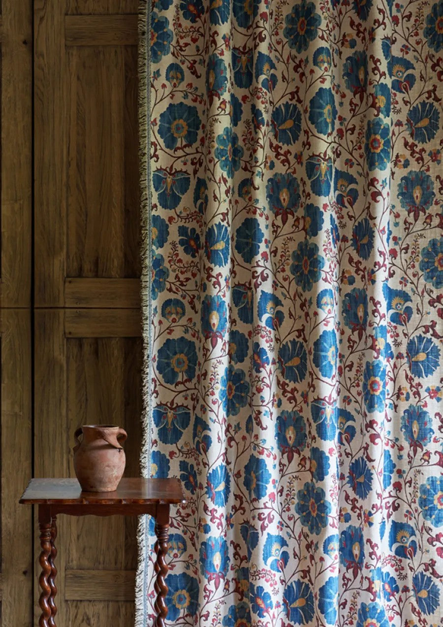 Zarafshan Indigo Cranberry — Lewis & Wood stof