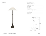 Zealous 62" Stehleuchte — Kelly Wearstler for Visual Comfort & Co. Maßskizze