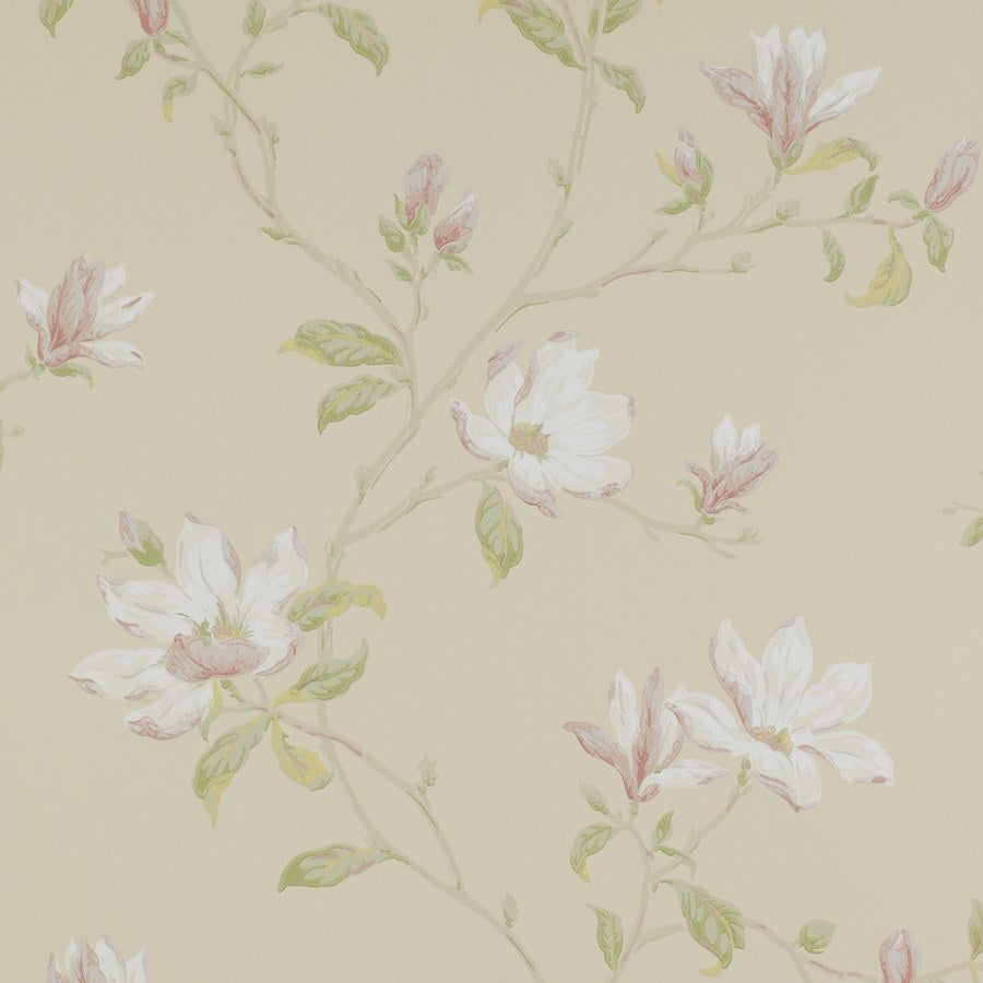 Colefax Fowler Wallpaper Marchwood Ivory/Green
