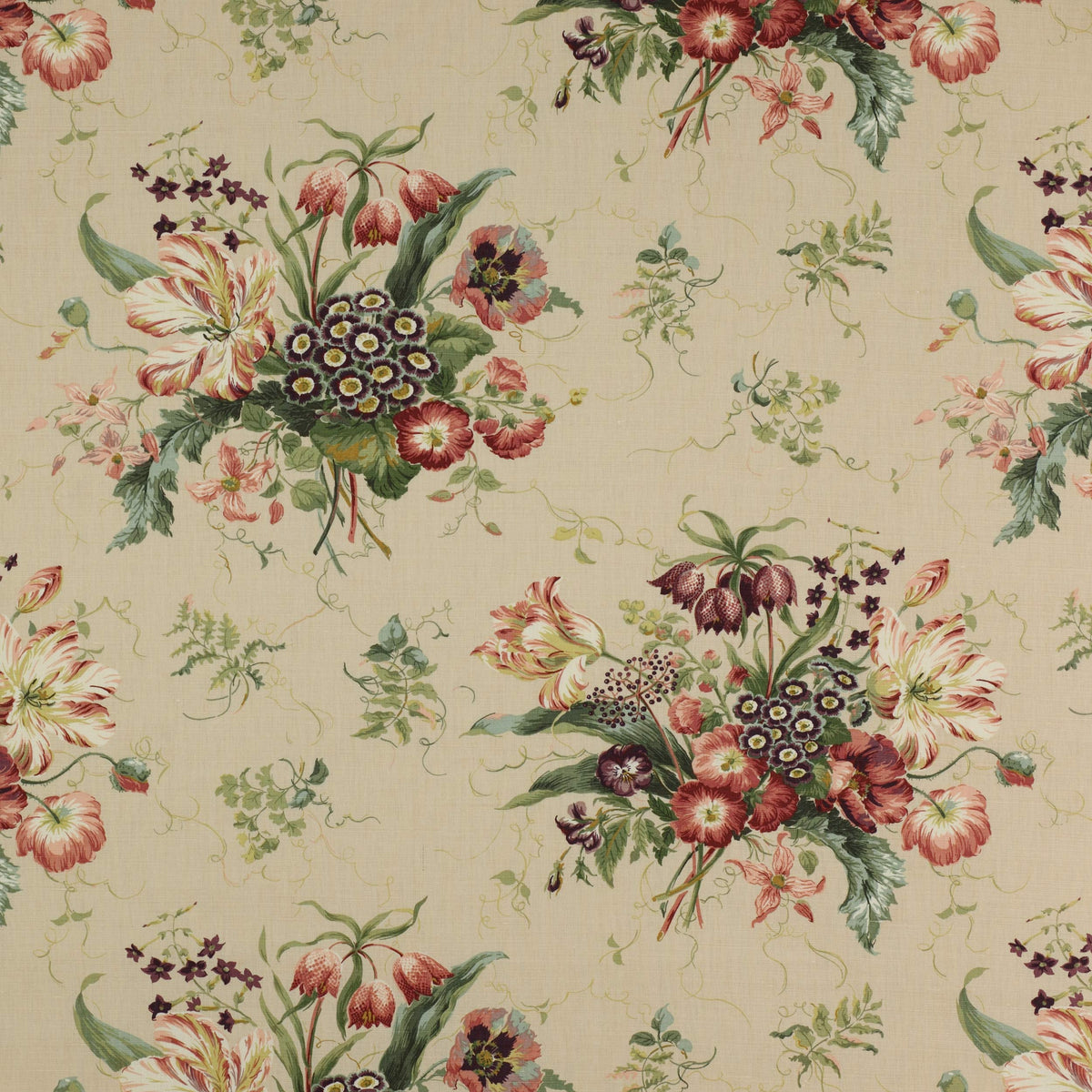 Colefax and Fowler Fabric Alicia Linen Pink Sand
