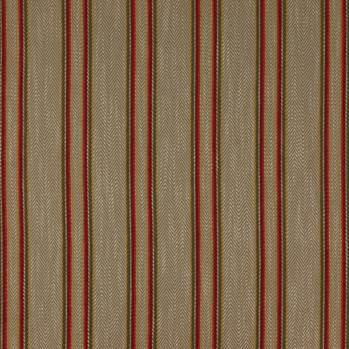 Colefax and Fowler Burnham Stripe Tomato Olive -kangas