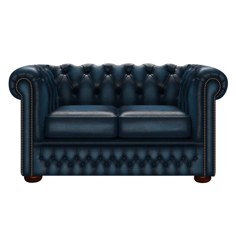 Fleming 2-istuttava Chesterfield-sohva Antique Blue
