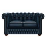 Fleming 2-istuttava Chesterfield-sohva Antique Blue