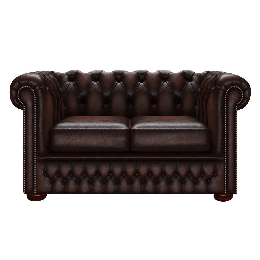 Fleming 2-istuttava Chesterfield-sohva Antique Brown