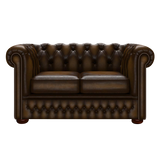 Fleming 2-istuttava Chesterfield-sohva Antique Gold