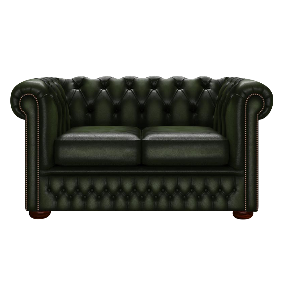 Fleming 2-istuttava Chesterfield-sohva Antique Green