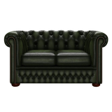 Fleming 2-istuttava Chesterfield-sohva Antique Green