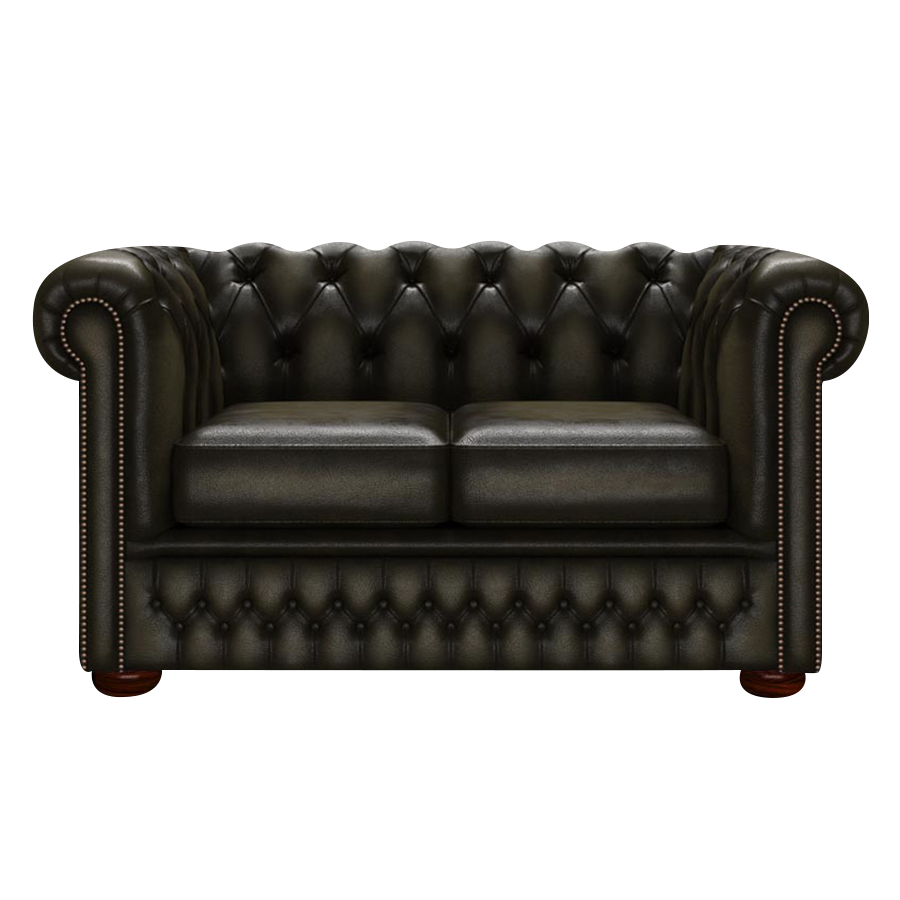 Fleming 2-istuttava Chesterfield-sohva Antique Olive