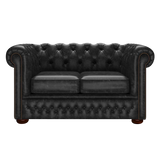 Fleming 2-istuttava Chesterfield-sohva Etna Black