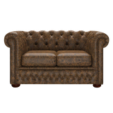 Fleming 2-istuttava Chesterfield-sohva Etna Brandy