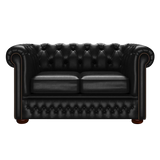 Fleming 2-istuttava Chesterfield-sohva Old English Black