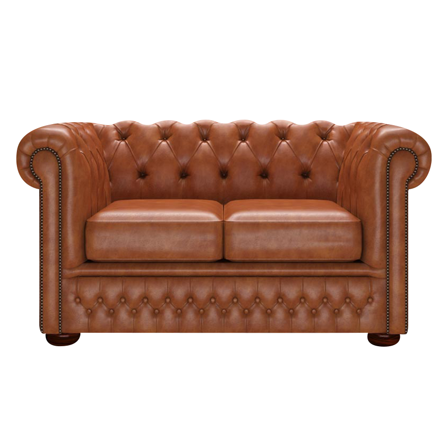 Fleming 2-istuttava Chesterfield-sohva Old English Bruciato