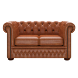 Fleming 2-istuttava Chesterfield-sohva Old English Bruciato