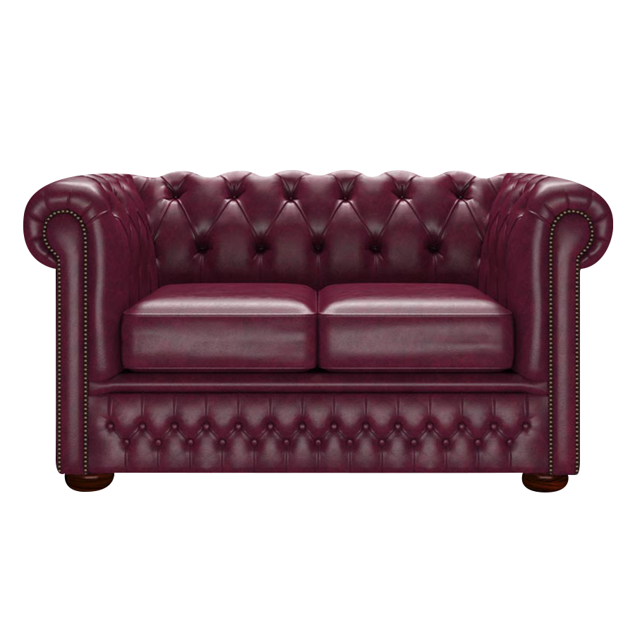 Fleming 2-istuttava Chesterfield-sohva Old English Burgundy