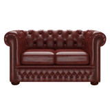 Fleming 2-istuttava Chesterfield-sohva Old English Chestnut