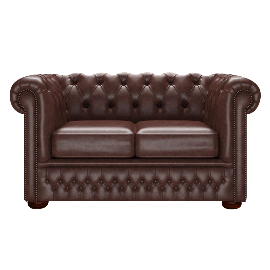 Fleming 2-istuttava Chesterfield-sohva Old English Dark Brown