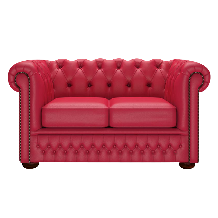 Fleming 2-istuttava Chesterfield-sohva Shelly Flame Red