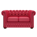 Fleming 2-istuttava Chesterfield-sohva Shelly Flame Red