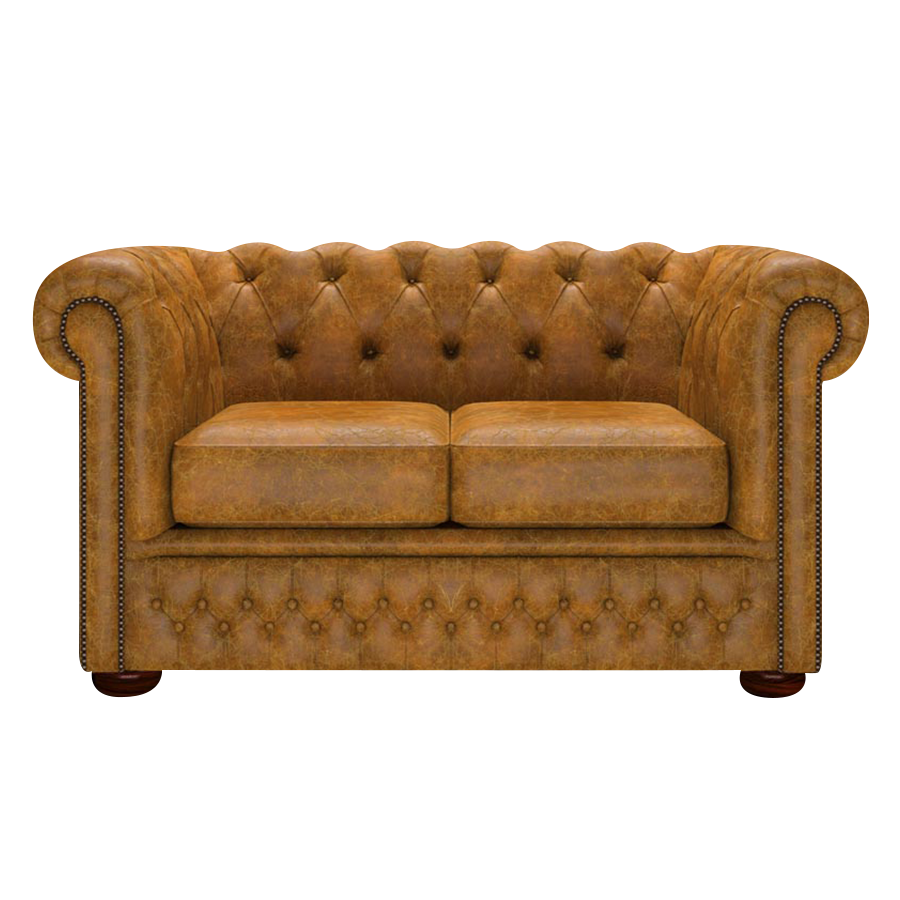 Fleming 2-istuttava Chesterfield-sohva Tudor Mustard
