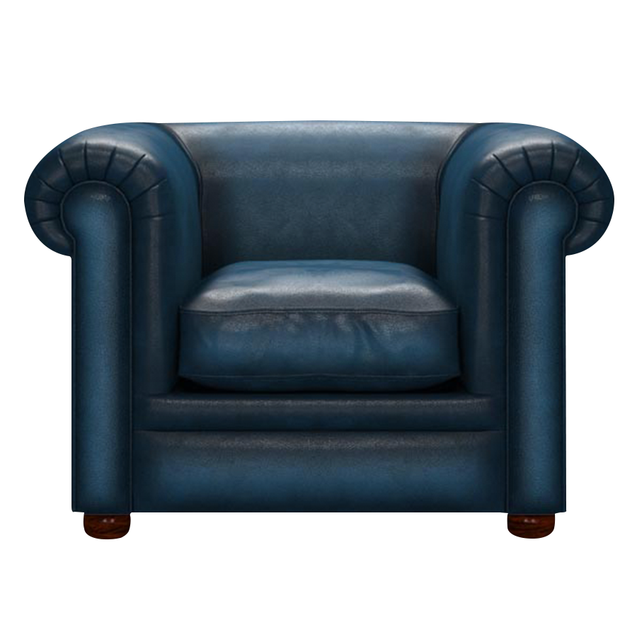 Austen Chesterfield Armchair Antique Blue