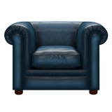 Austen Chesterfield Armchair Antique Blue