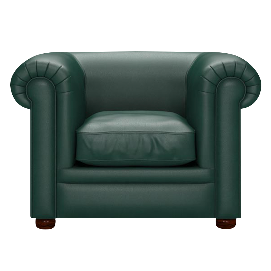 Austen Chesterfield Armchair Birch Forest Green